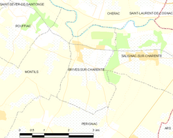 Map commune FR insee code 17069